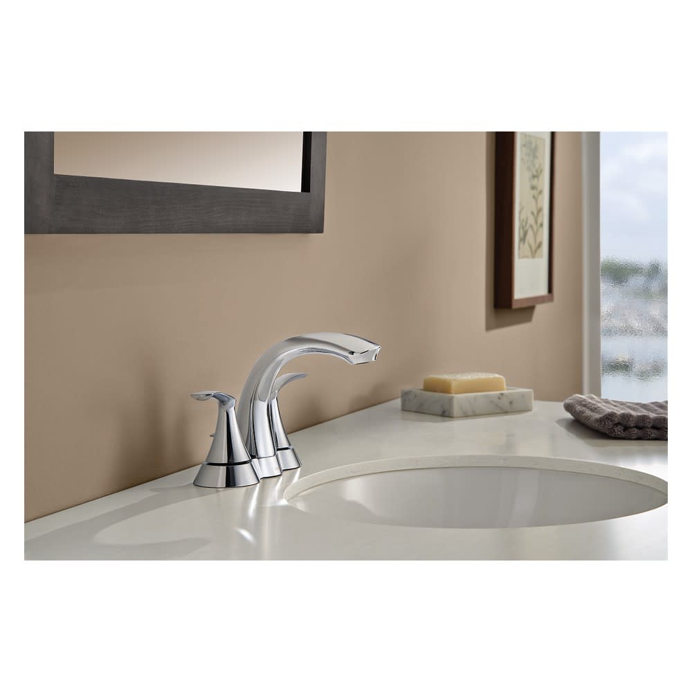 Moen Darcy Bathroom Lavatory Faucet Chrome 2 Handle Low Arc - Ascmtools