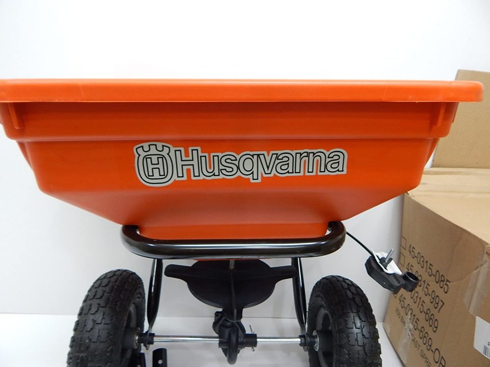 Husqvarna BS85T 8-10 In. Spread Pattern 85 Lb Capacity Tow Behind Broadcast Spreader - Ascmtools