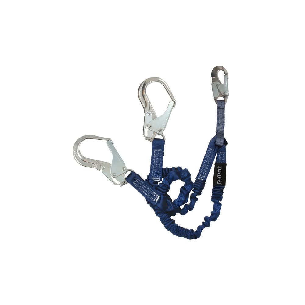 Falltech ElasTech 4.5-6′ Double-Leg Shock Absorbing Lanyard - Ascmtools