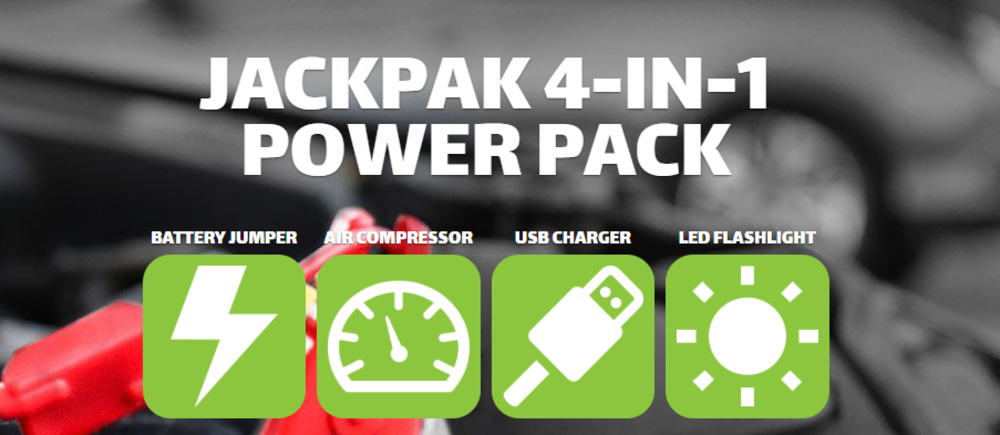Jackpak 4 IN 1 Portable Power Pack - Ascmtools