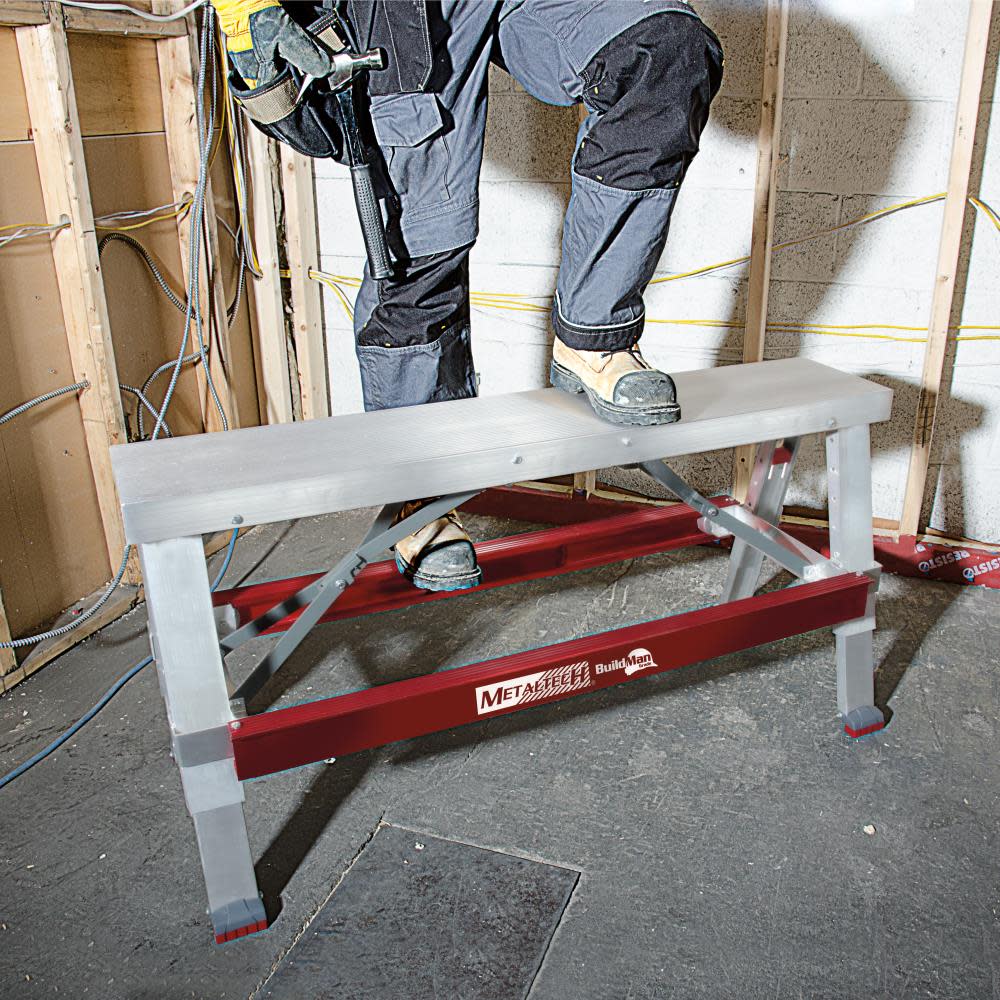Metaltech Build Man 18-30 in.Drywall Bench - Ascmtools