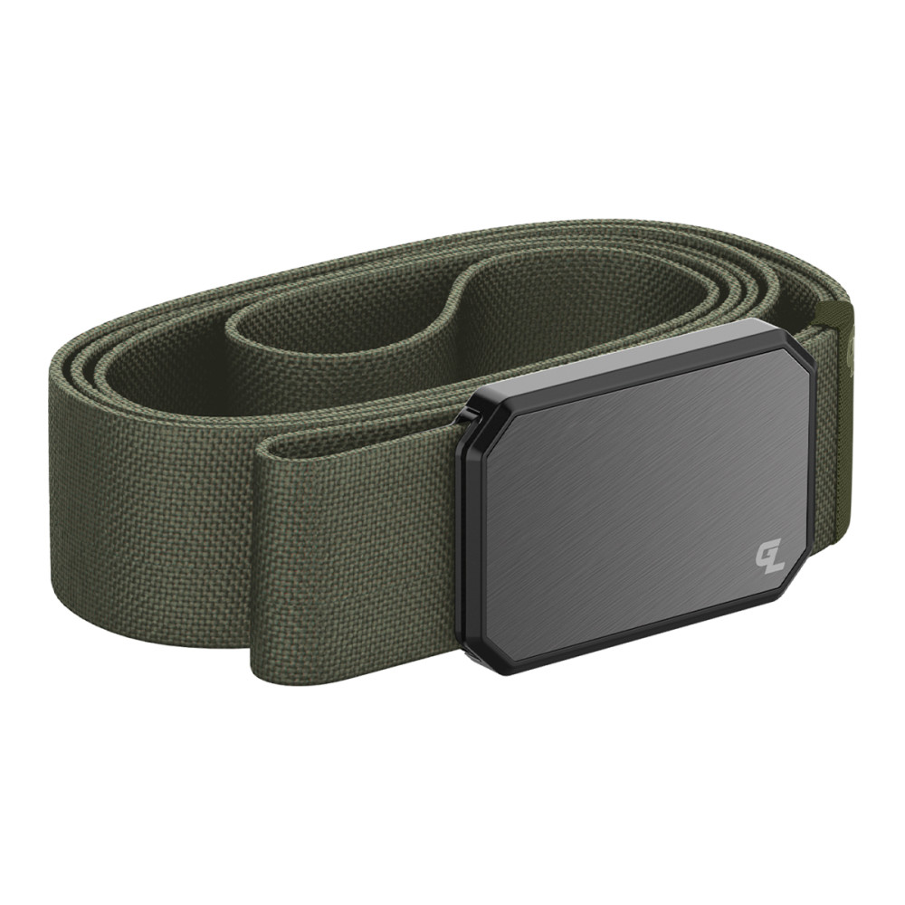 Groove Life Olive Belt with Gun Metal Magnetic Buckle - Ascmtools