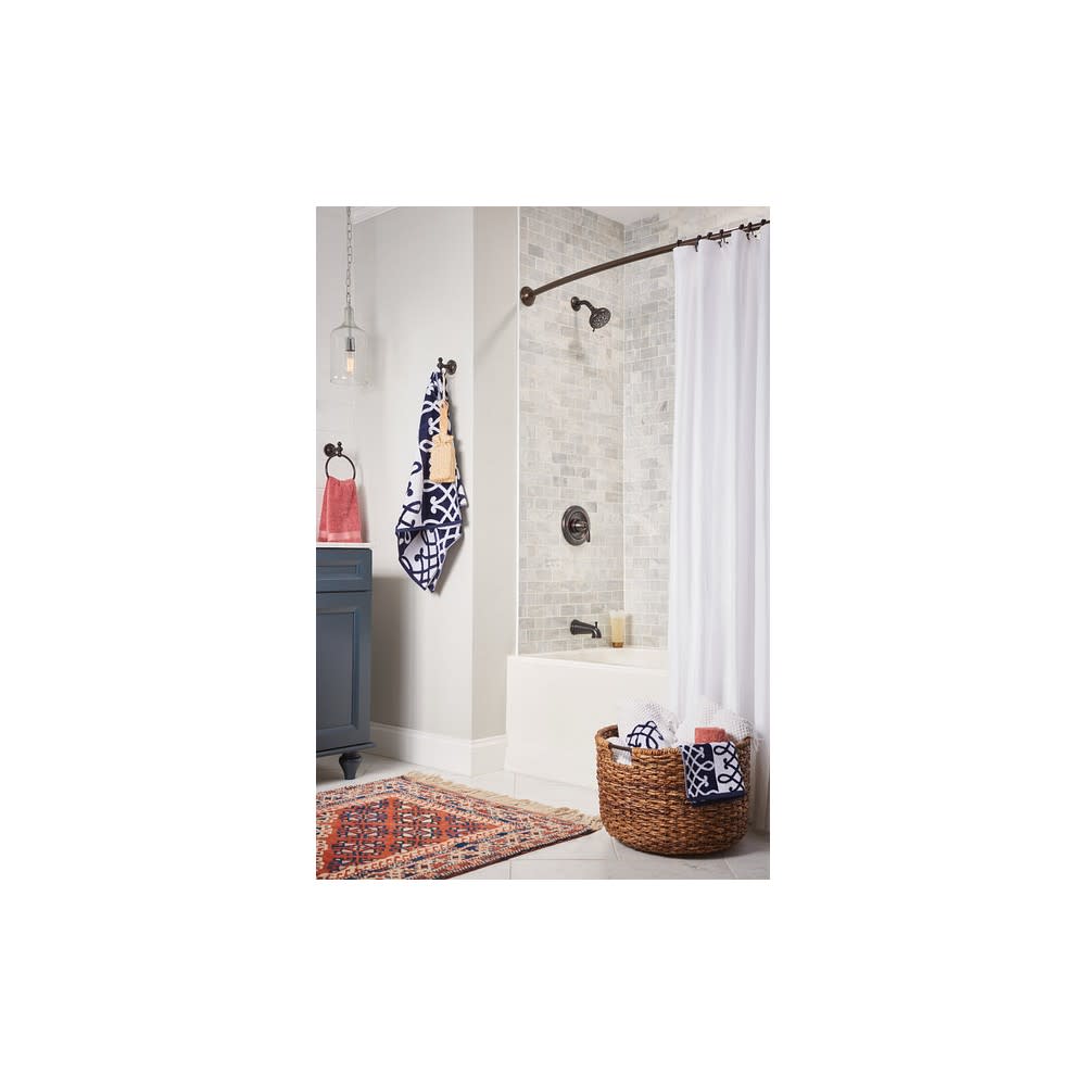 Moen Hilliard Tub/Shower Faucet Bronze 4″ Spray Head 1 Handle - Ascmtools