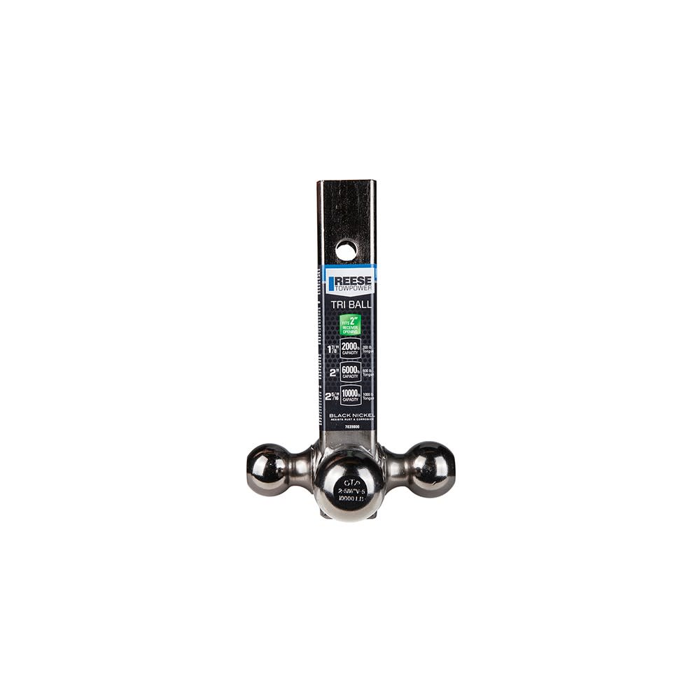 Reese 8″ 10000 lbs Tri Ball Trailer Hitch Ball Mount - Ascmtools