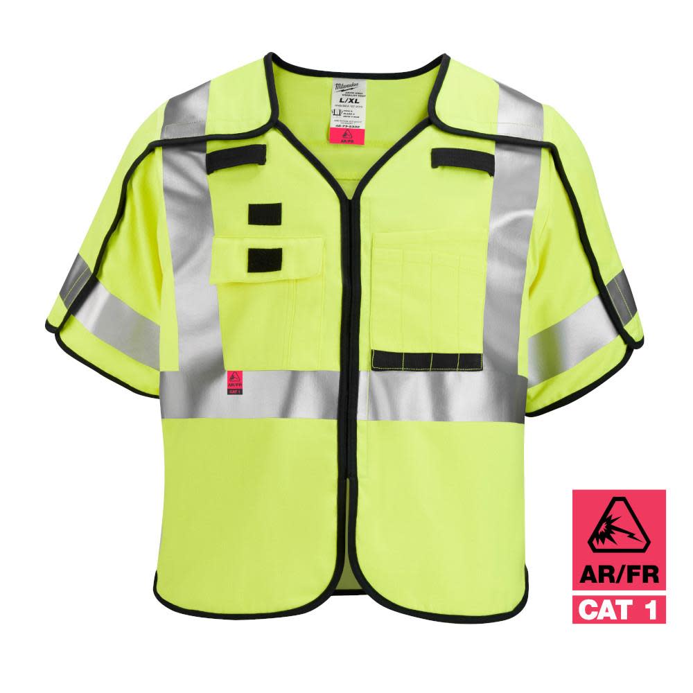 Milwaukee High Vis Safety Vest Class 3 Breakaway AR/FR Cat 2 - Ascmtools