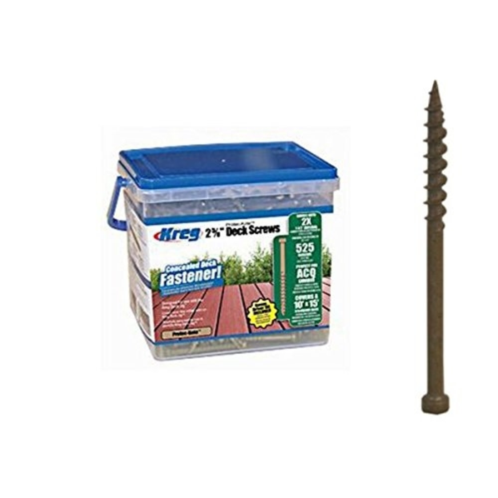 Kreg Protec-Kote Deck Screw – 2-5/8″ #8 Coarse Pan Head 525ct. - Ascmtools