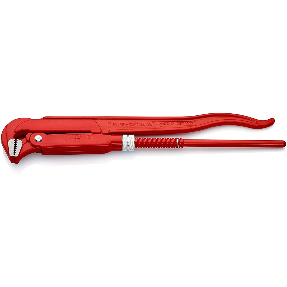 Knipex Pipe Wrench 90 Degree Angled 420 mm Swedish Pattern - Ascmtools