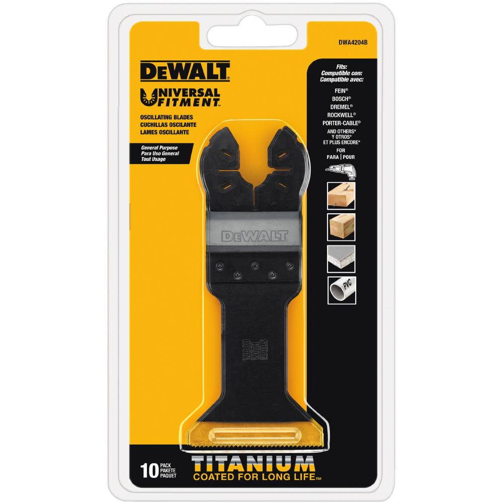 DEWALT Wide Titanium Nitride Coating Oscillating Wood with Nails Blade - Ascmtools