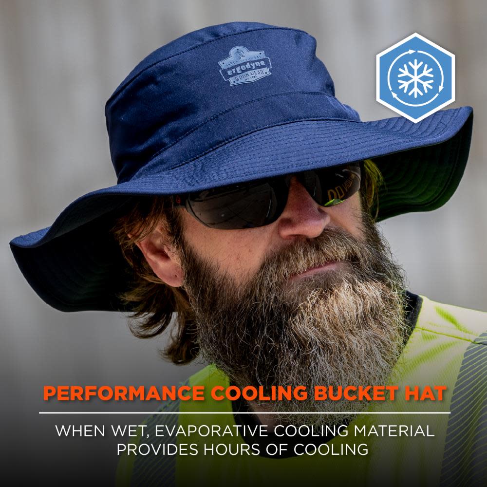 Ergodyne Chill Its 8939 Cooling Bucket Hat Navy - Ascmtools