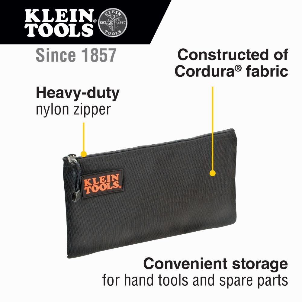 Klein Tools Black Nylon Zipper Bag - Ascmtools