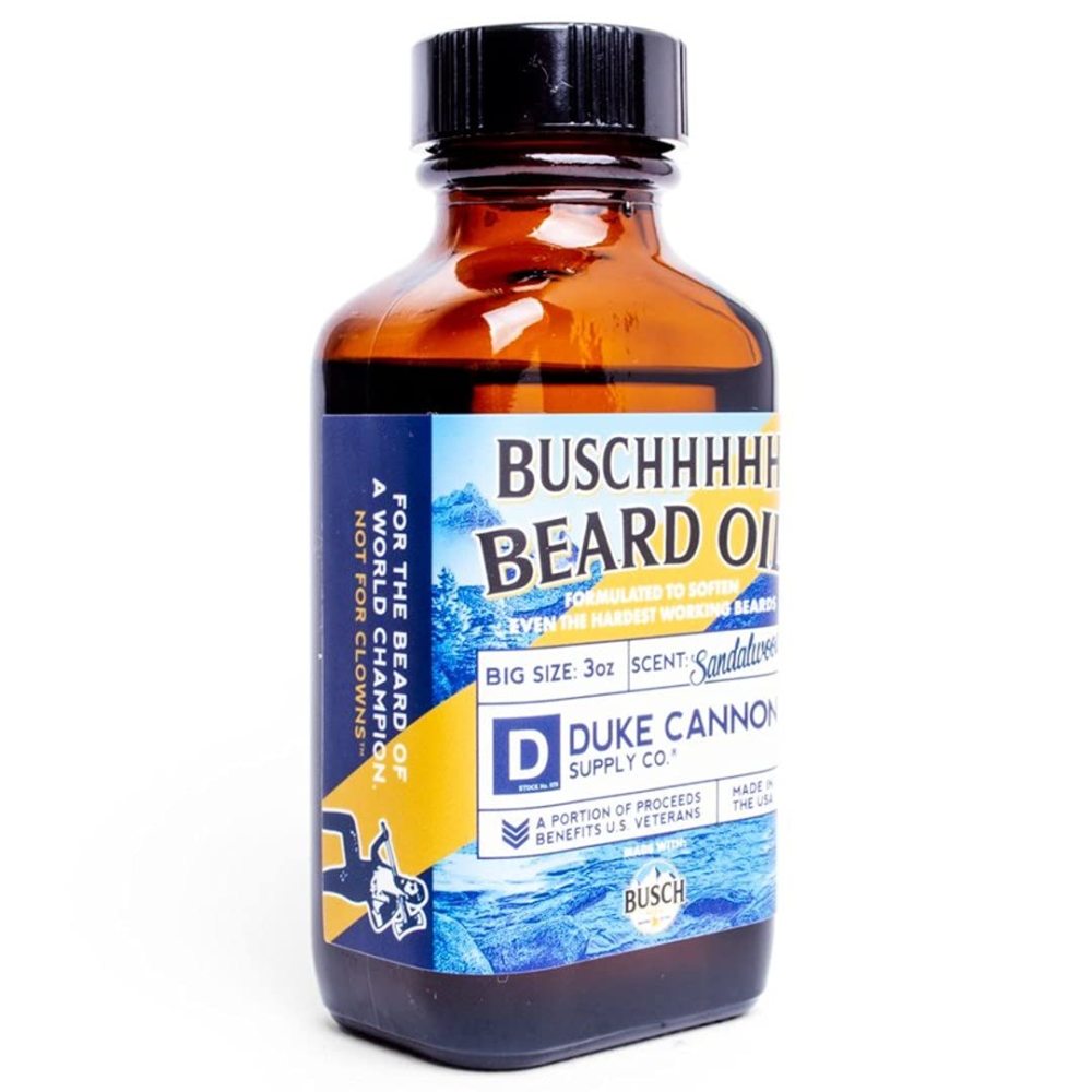 Duke Cannon 3oz Busch Beard Oil with Refreshing Sandalwood Scent - Ascmtools
