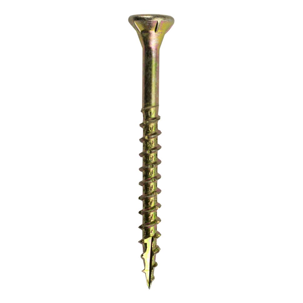 Grip Rite 5-Lb #8 x 2-in Bugle-Head Yellow Zinc Type 17 Star-Drive Interior Wood Screw - Ascmtools