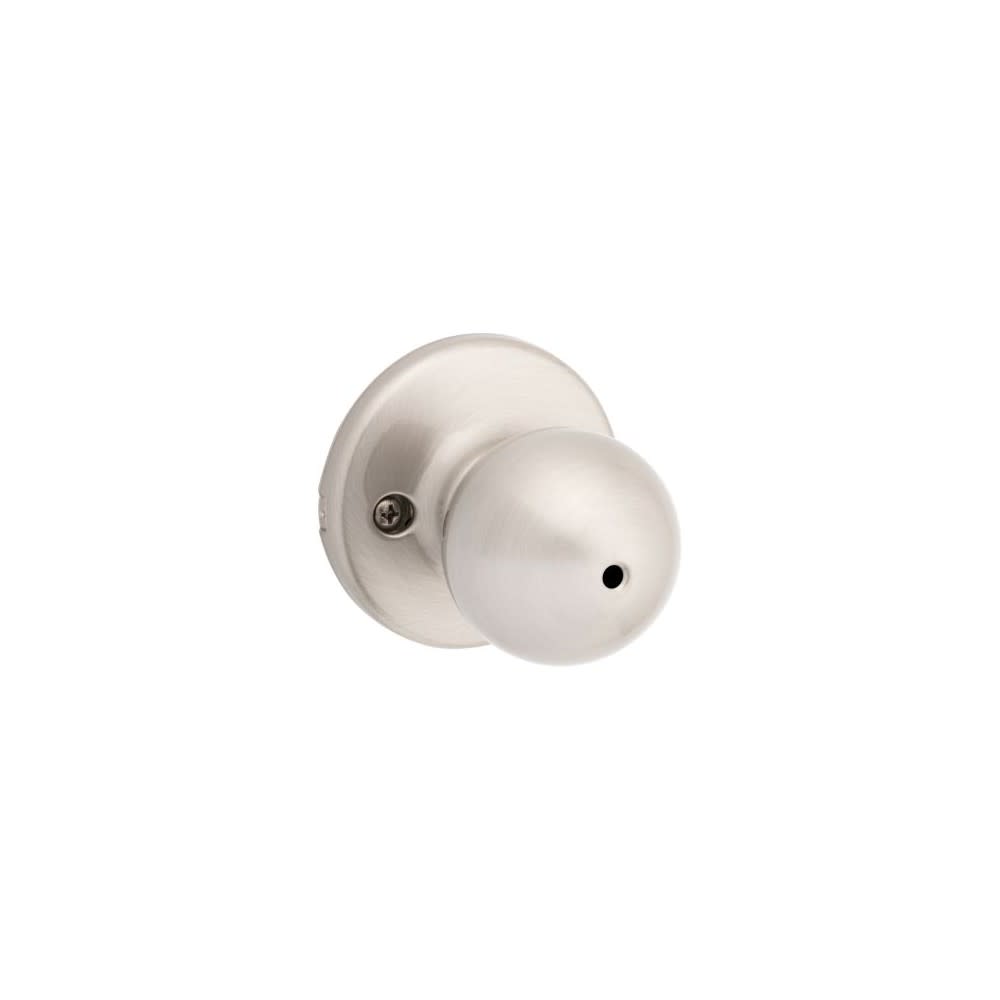 Kwikset Polo Door Knob Satin Nickel Bed & Bath Privacy Round - Ascmtools