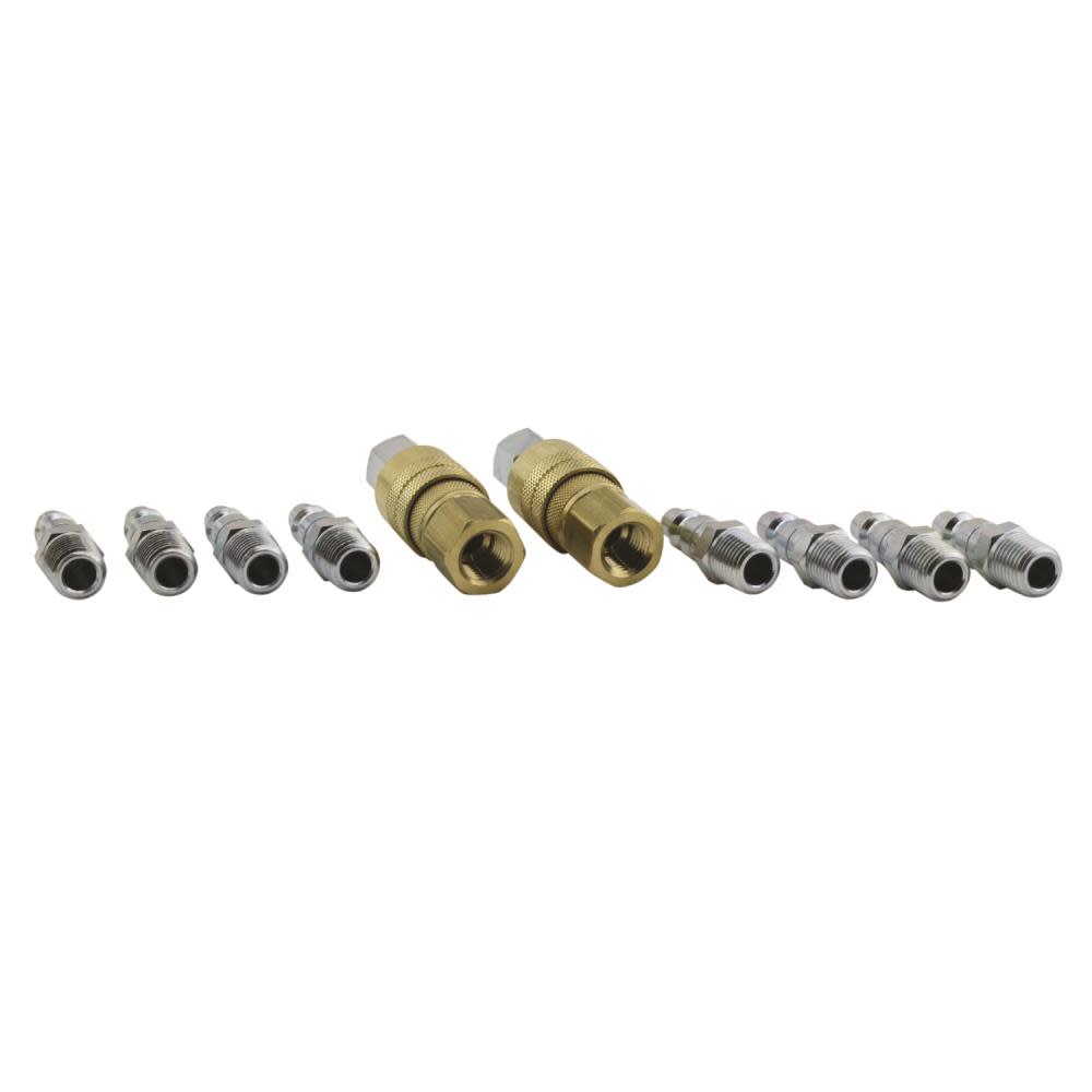 Milton (S-210) 1/4″ NPT M-Style Coupler and Plug Kit (12-Piece) - Ascmtools