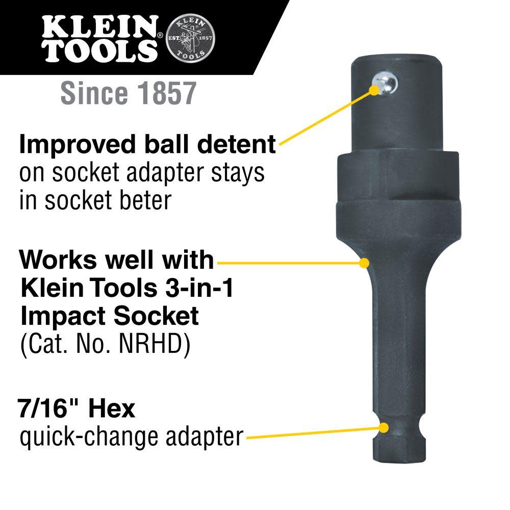 Klein Tools Impact Socket Adapter for NRHD - Ascmtools