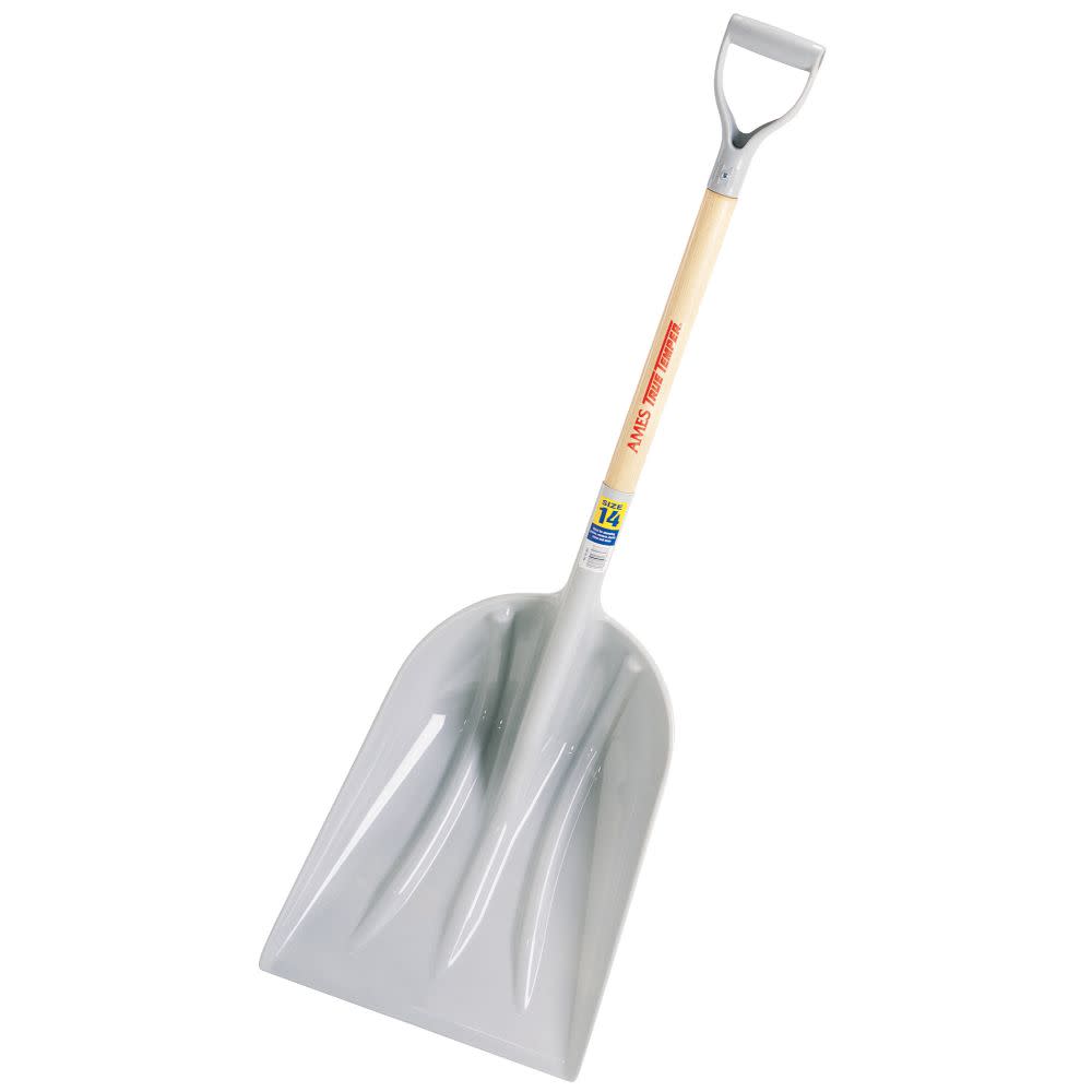 True Temper #14 Poly Blade Scoop with 27 in. D-Grip Wood Handle - Ascmtools