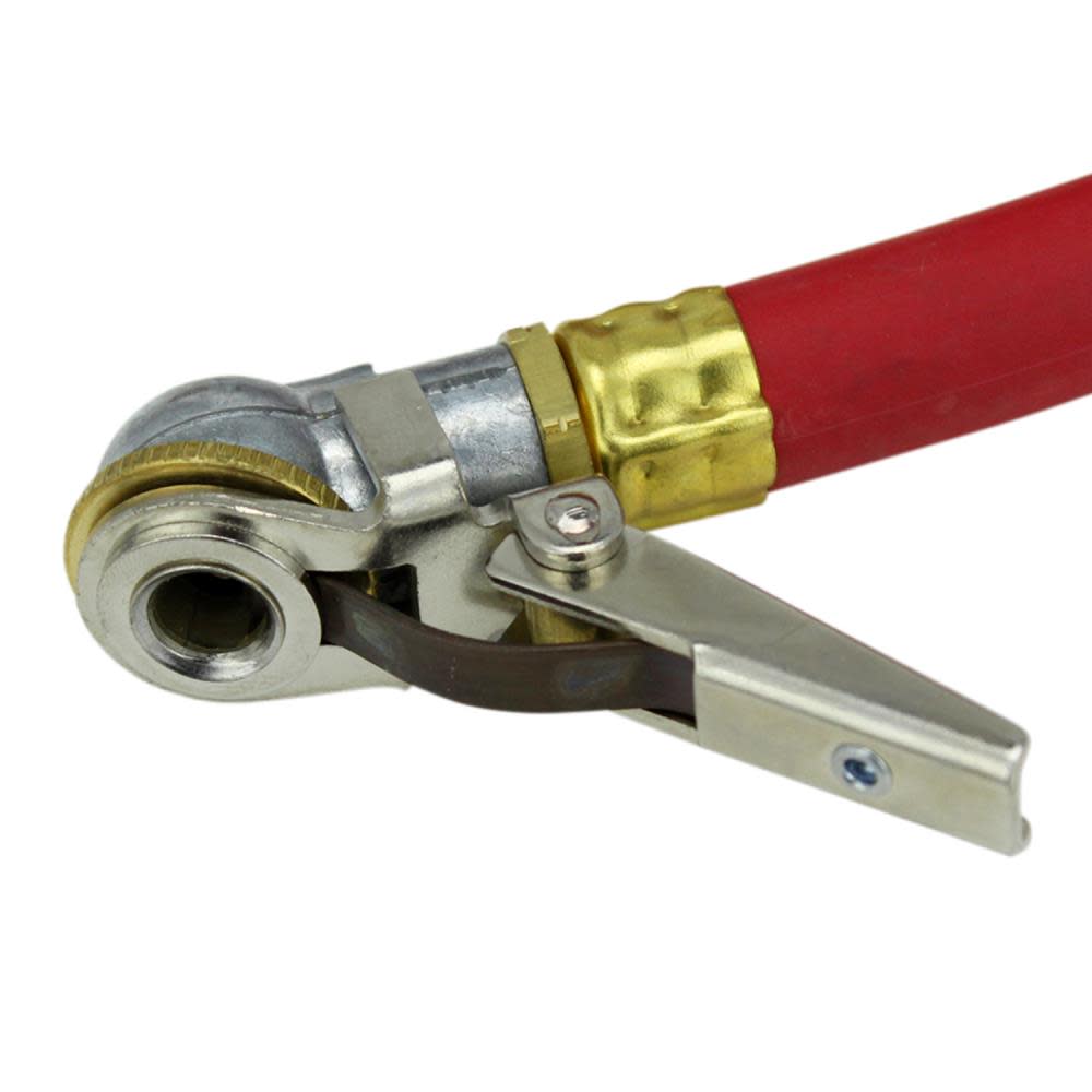 Milton 573A Pro Analog Pistol Grip Inflator Gauge – 36″ Hose and Ball Chuck with Clip – 230 PSI - Ascmtools