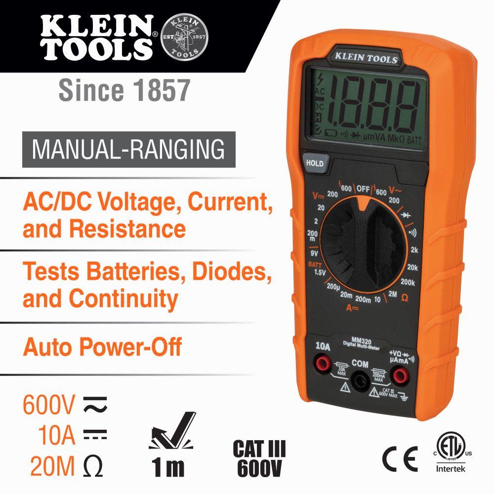 Klein Tools Multimeter Electrical Test Kit - Ascmtools