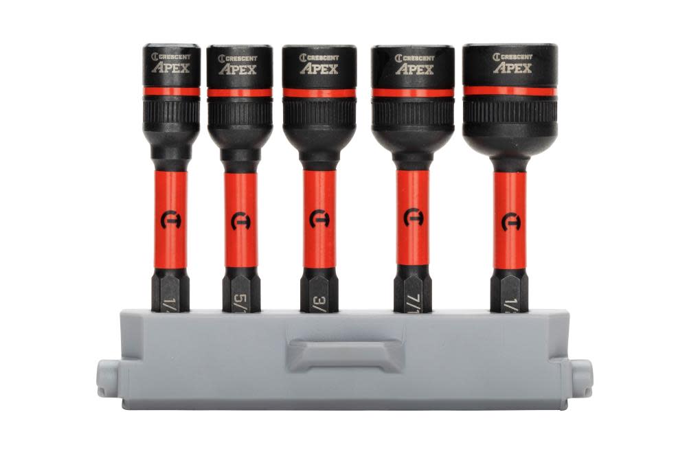 Crescent APEX Bolt Biter Impact Nut Extractor and Driver Set 5pc - Ascmtools