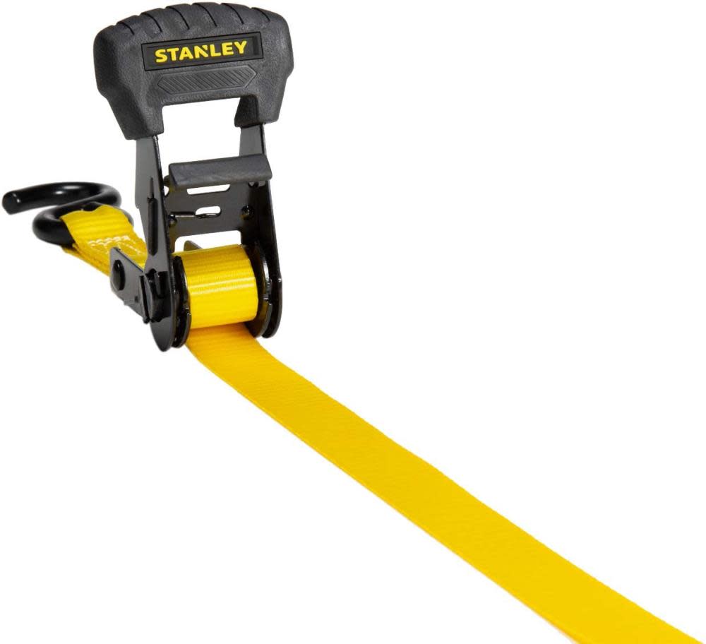Stanley S1006 Ratchet Tie Down Straps 1″ x 14′ Medium Cargo Hauling 3000 lbs Break Strength 4pk - Ascmtools
