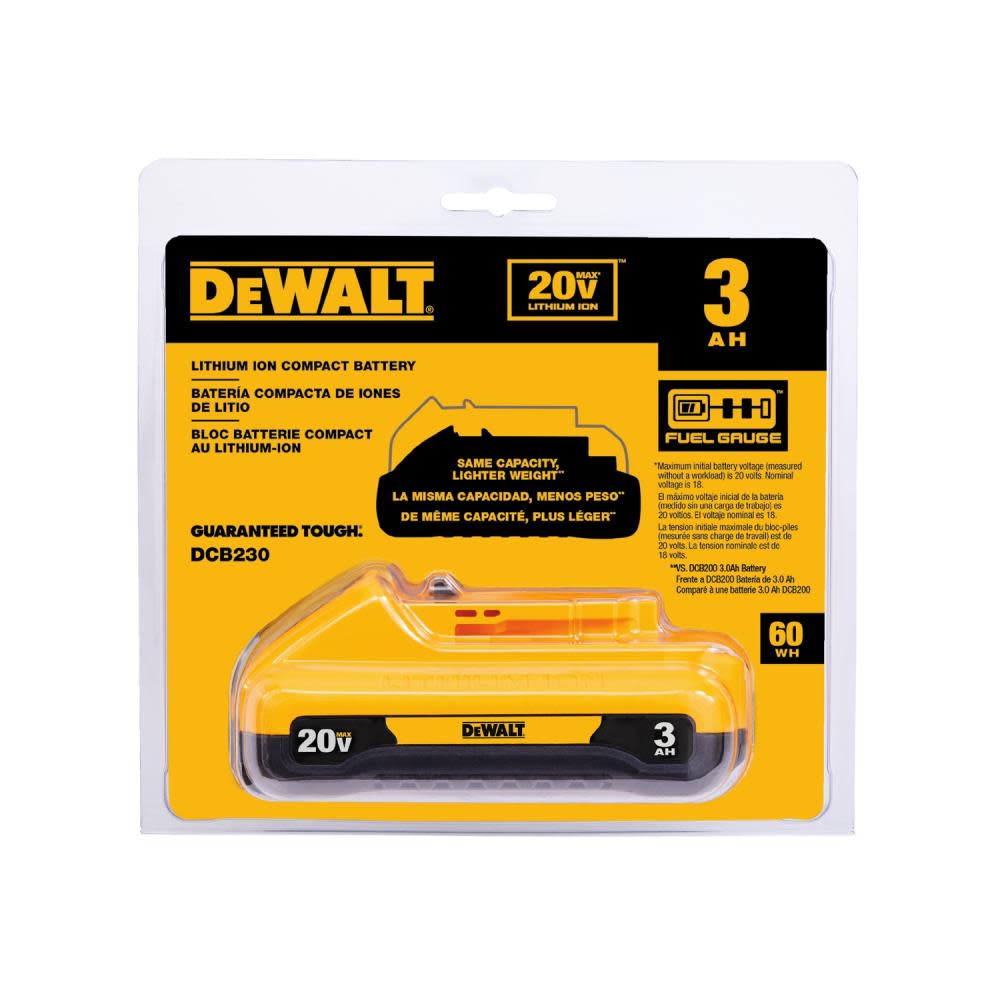 DEWALT 20V MAX 3 Ah Compact Battery - Ascmtools