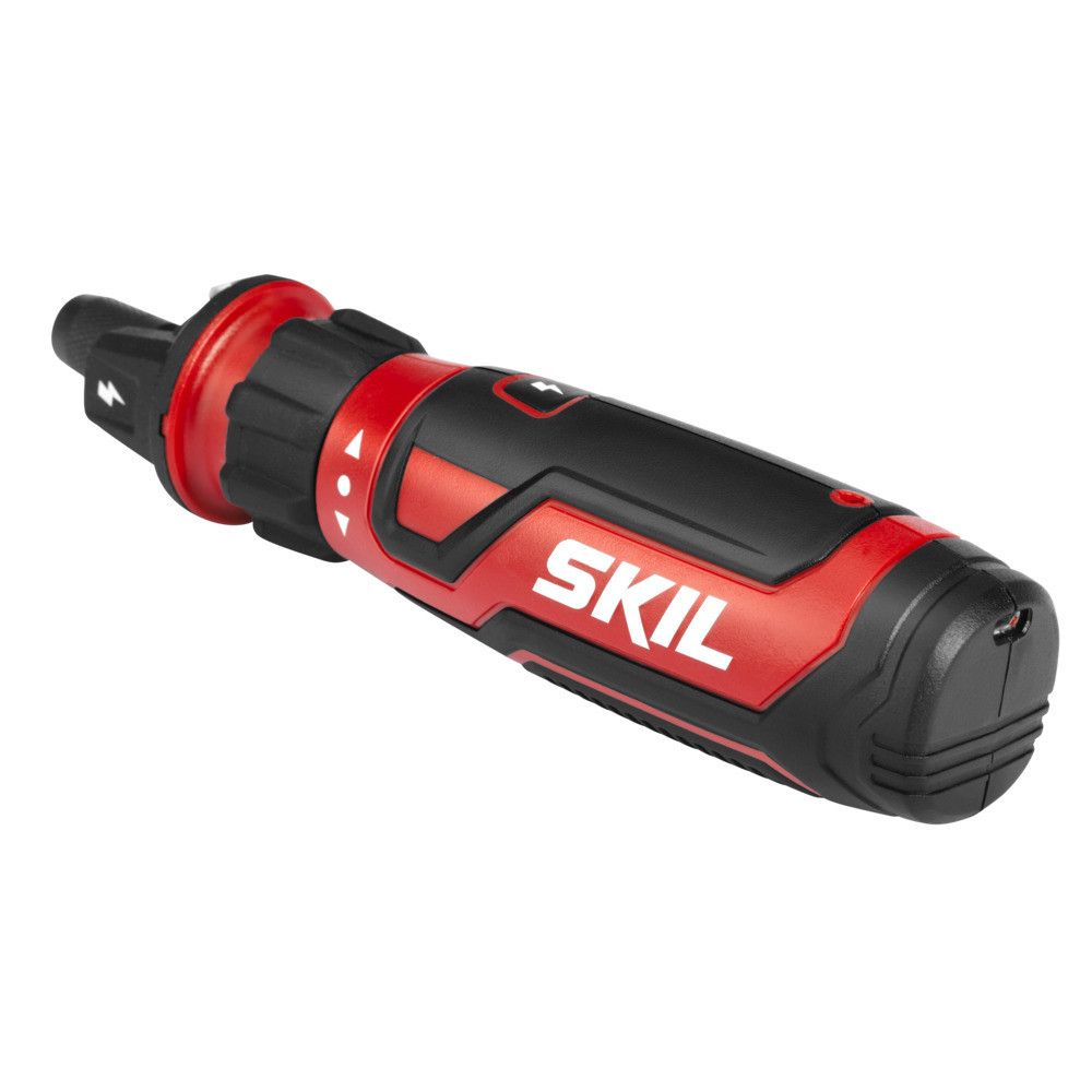 SKIL Rechargeable 4V Screwdriver with Circuit Sensor & 45 PC Bit Kit - Ascmtools