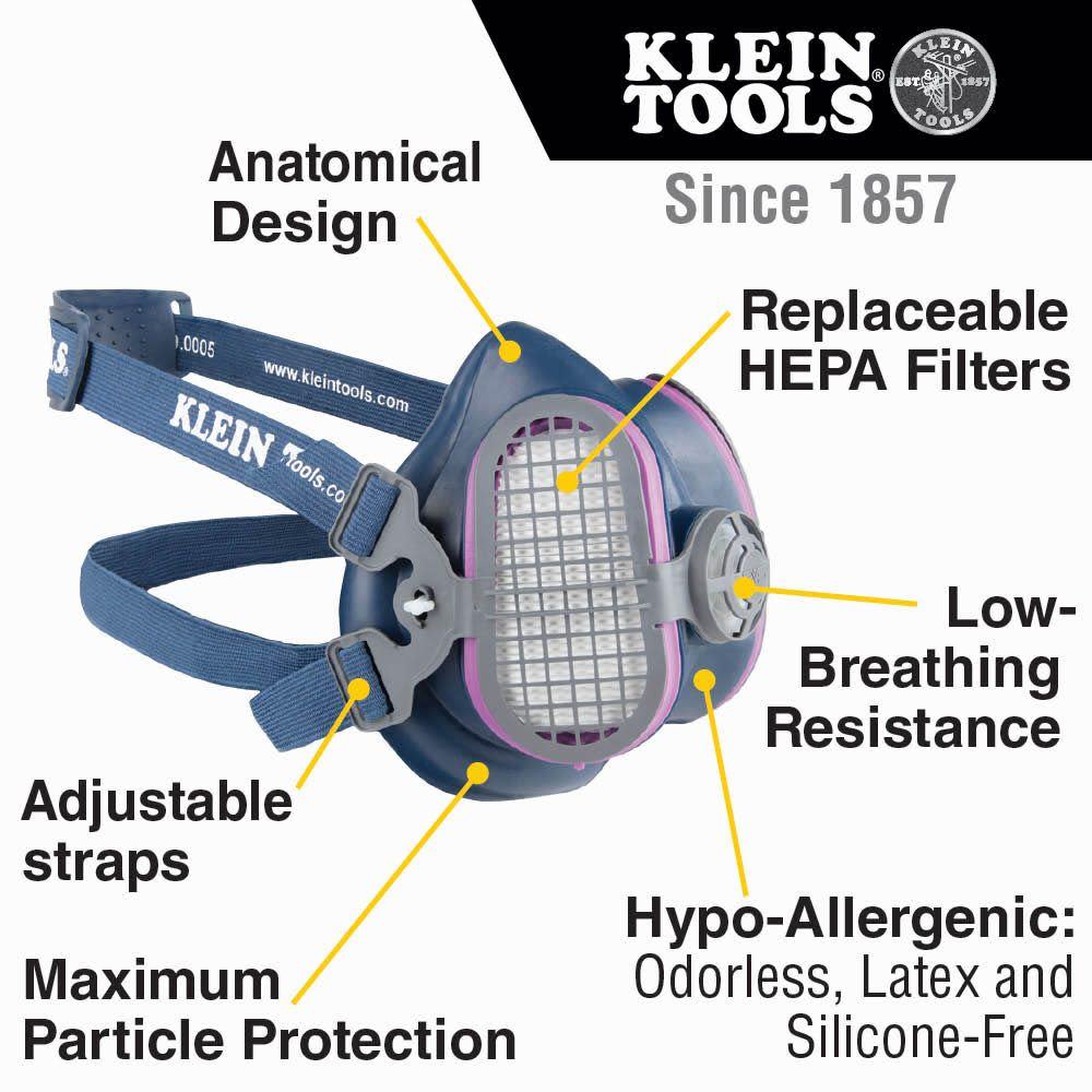 Klein Tools Respirator Replacement P100 Filters - Ascmtools