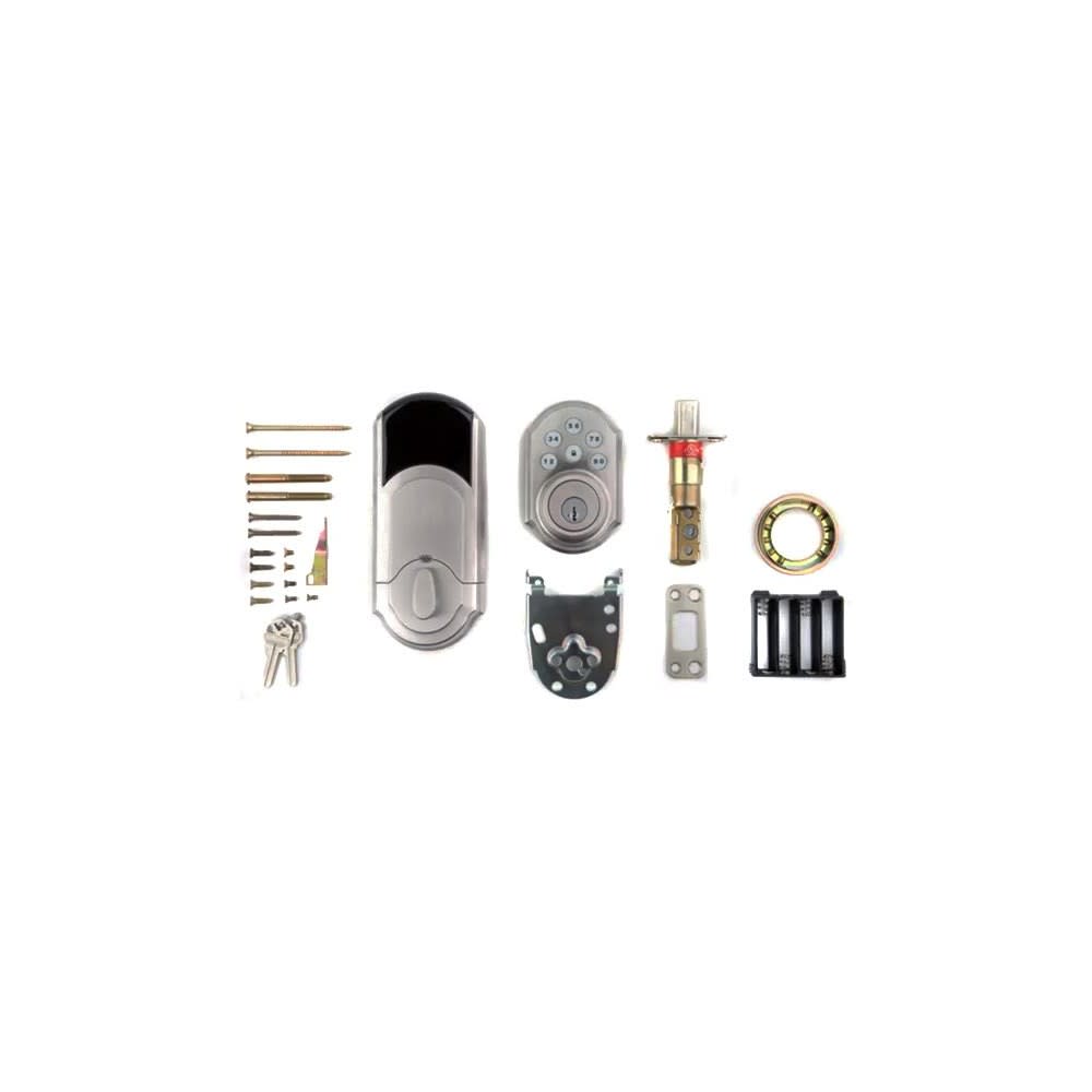 Kwikset Satin Nickel Keyless Entry Electronic Single Cylinder Deadbolt - Ascmtools