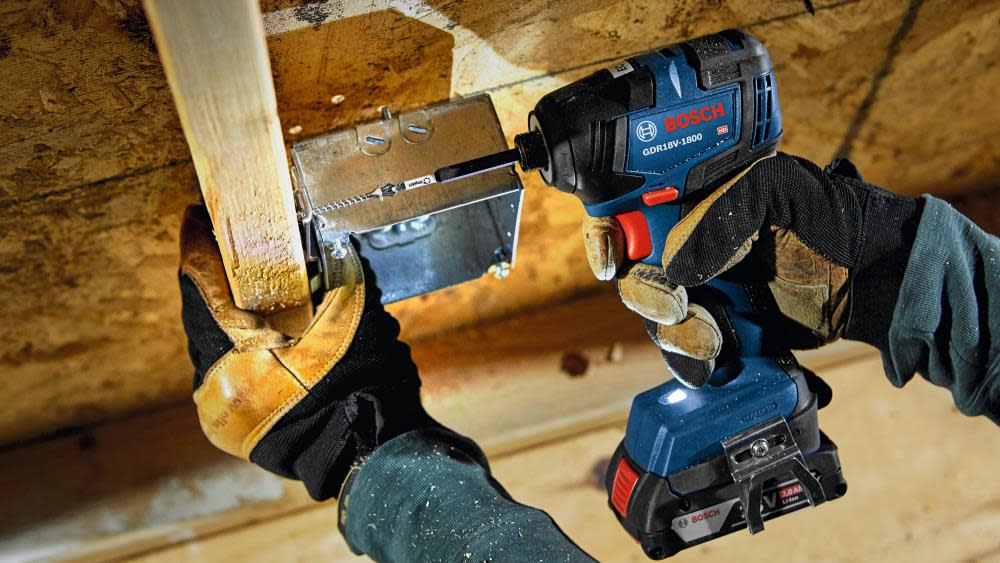 Bosch 18V 2 Tool Combo Kit with Impact Driver GDR18V-1800 Drill/Driver GSR18V-400 with 2 2Ah Batteries - Ascmtools