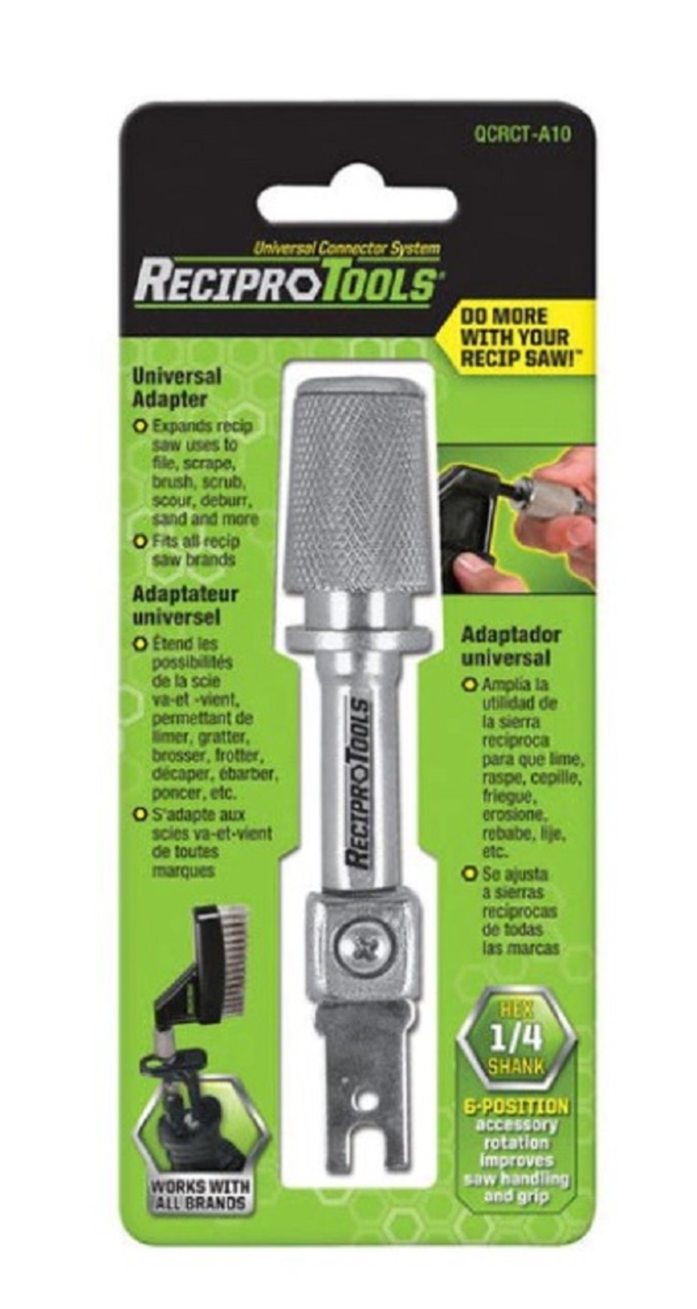 Reciprotools Recipro Universal Adapter for Reciprocating Saws - Ascmtools