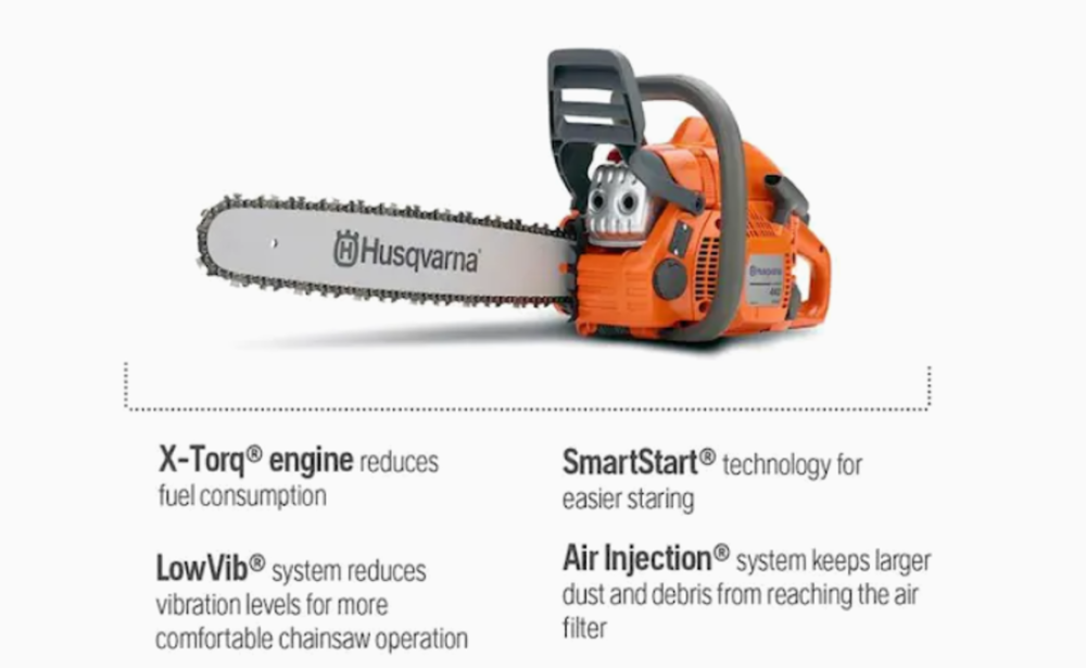 Husqvarna 440 Chainsaw 16″ 9000 RPM 40.9cc 2.4 HP - Ascmtools