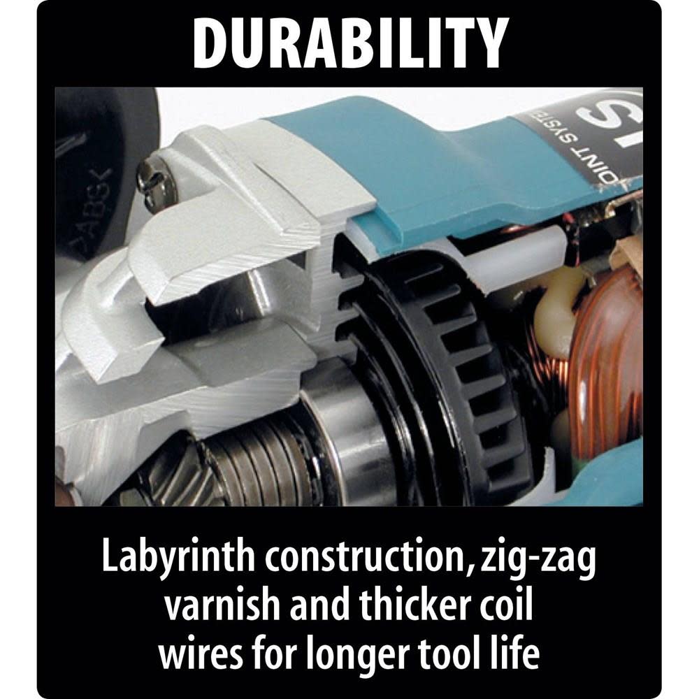 Makita 5 in. SJS High-Power Paddle Switch Angle Grinder - Ascmtools