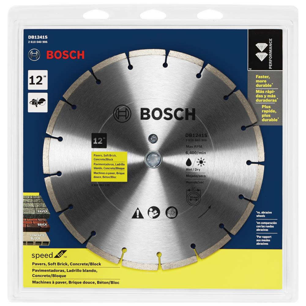 Bosch 12″ Standard Segmented Rim Diamond Blade for Universal Rough Cuts - Ascmtools
