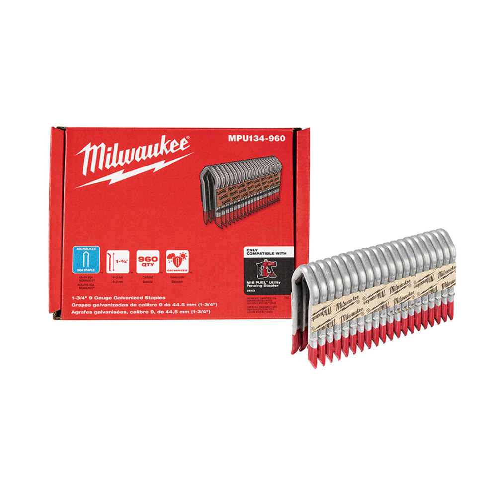 Milwaukee Galvanized Staples 1.75″ 9 Gauge - Ascmtools