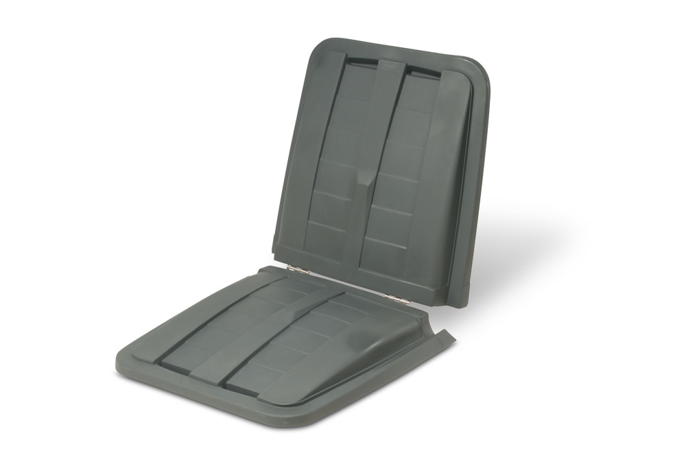 Toter 1 Cubic Yard Removable Split Lid for Tilt Trucks Gray - Ascmtools
