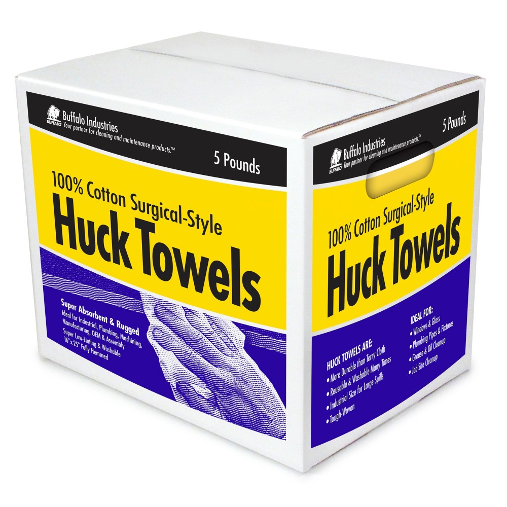 Buffalo Industries 16 x 23″ Fully Hemmed Surgical Huck Towel 5 Lb Box - Ascmtools