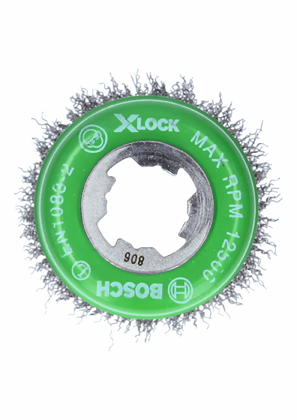 Bosch 3 In. Wheel Dia. X-LOCK Arbor Stainless Steel Crimped Wire Cup Brush - Ascmtools