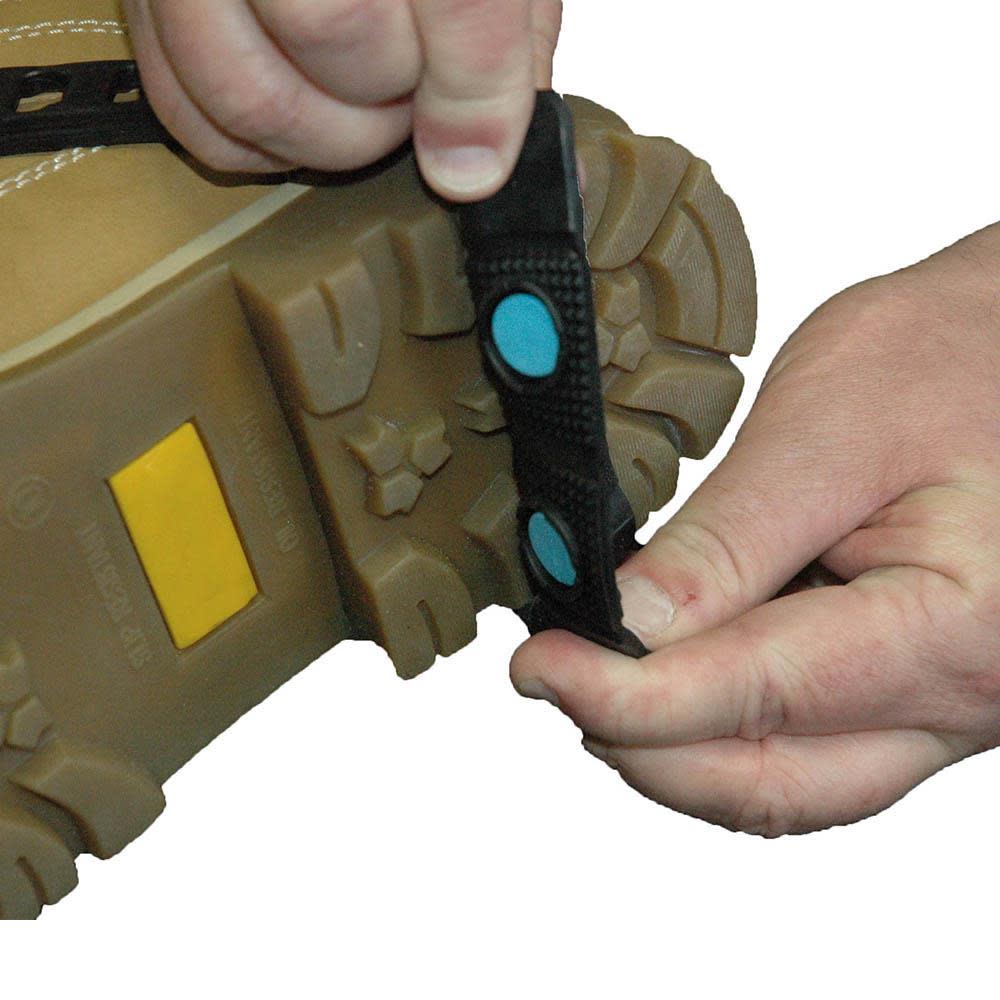 Due North Heel Over Shoe Slip Resistant Traction Aid with Grip Carbide Spikes Bi-Directional Tread Universal Size - Ascmtools