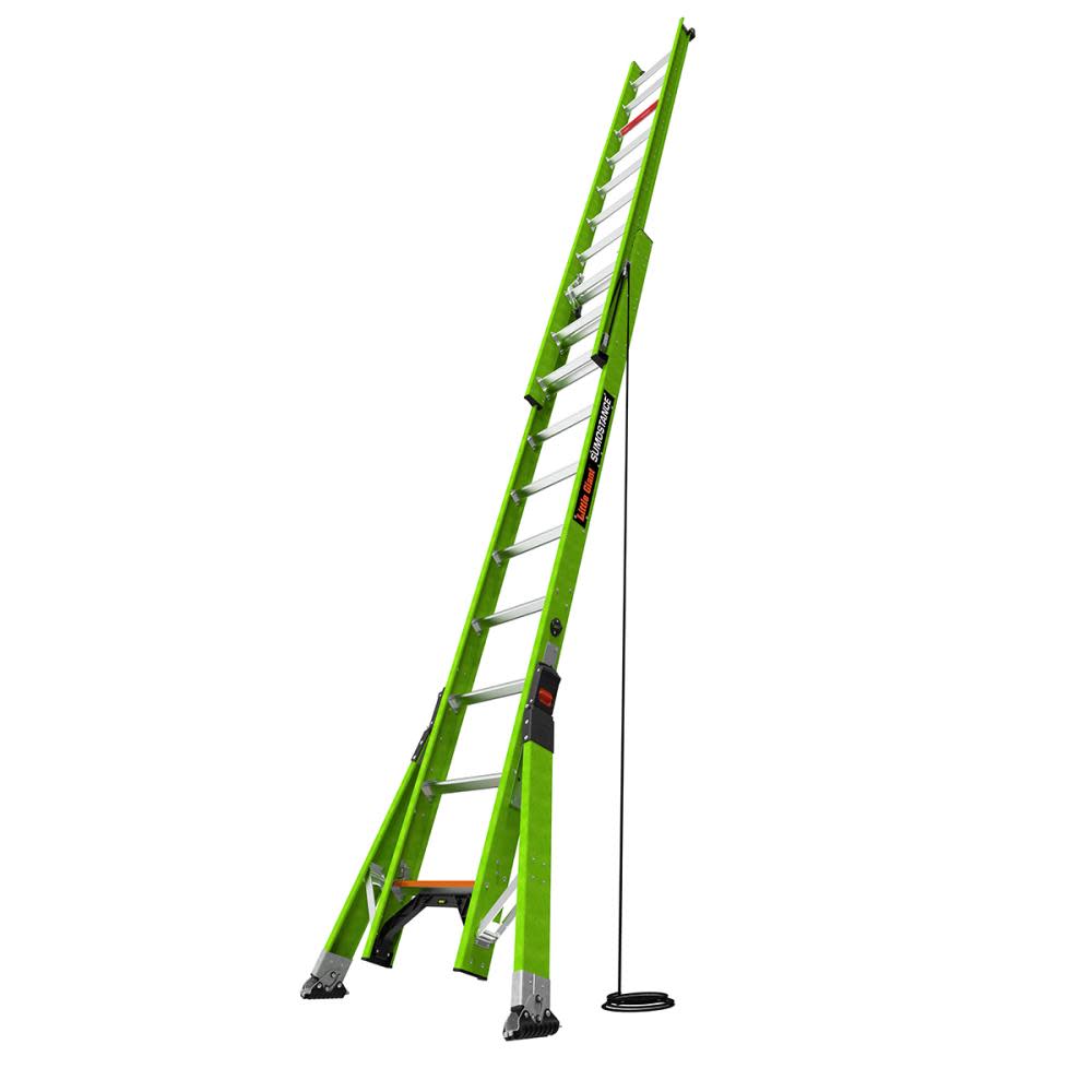 Little Giant Safety HyperLite SumoStance 20 ft Type IAA Fiberglass Extension Ladder - Ascmtools