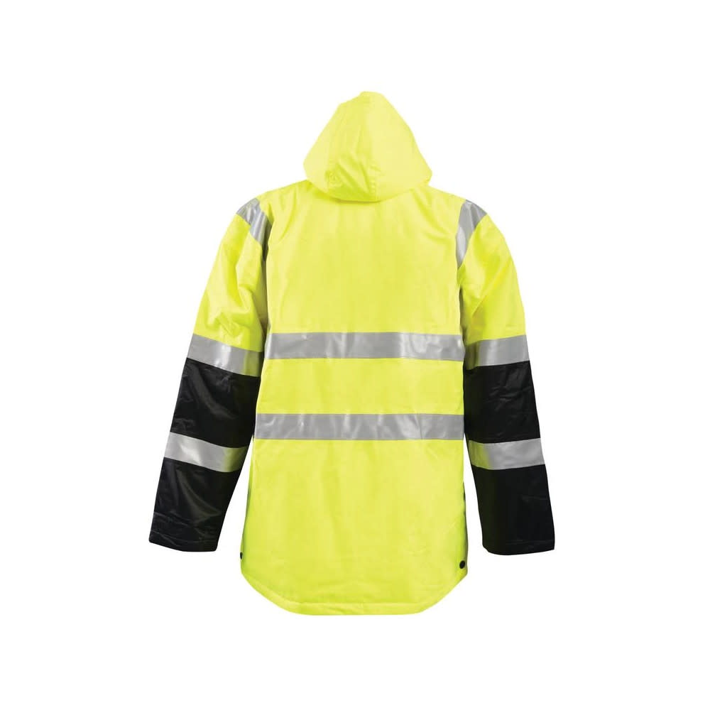 Occunomix Hi-Vis Yellow Premium Cold Weather Parka Jacket Small - Ascmtools