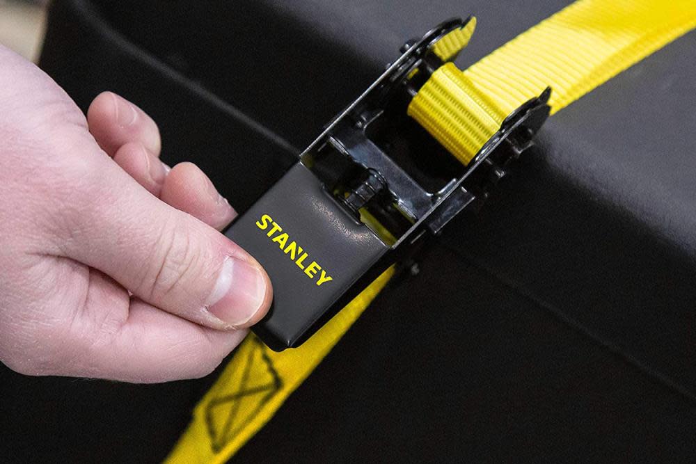 Stanley Ratchet Straps 1″ x 10′ 900 lb Break Strength Light Cargo Hauling 4pk - Ascmtools