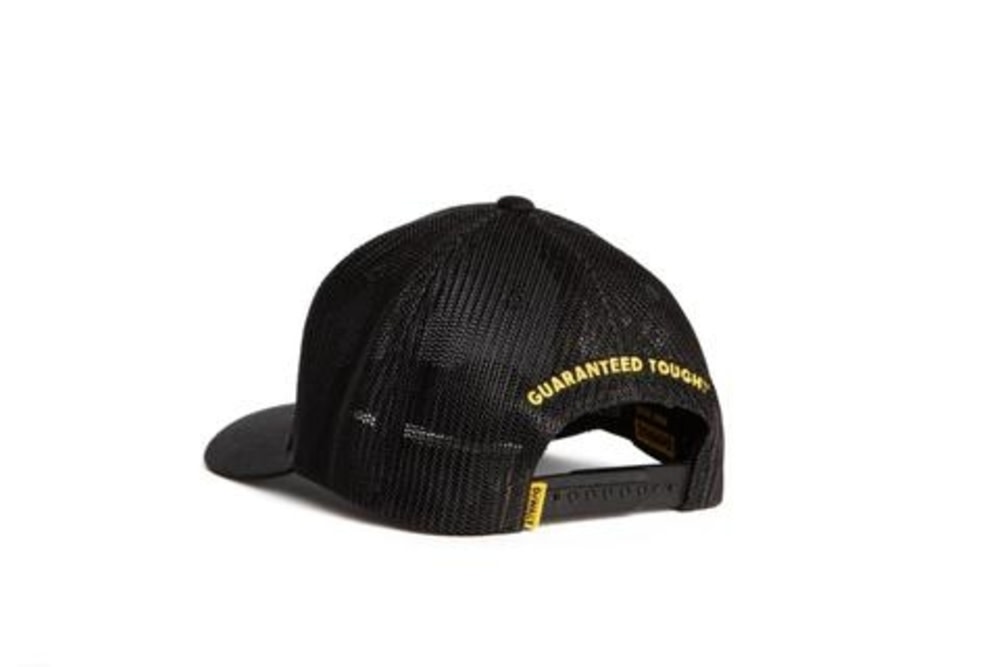 DEWALT Oakdale Trucker Hat in Black with BLACK and YELLOW PATCH- OSFA - Ascmtools