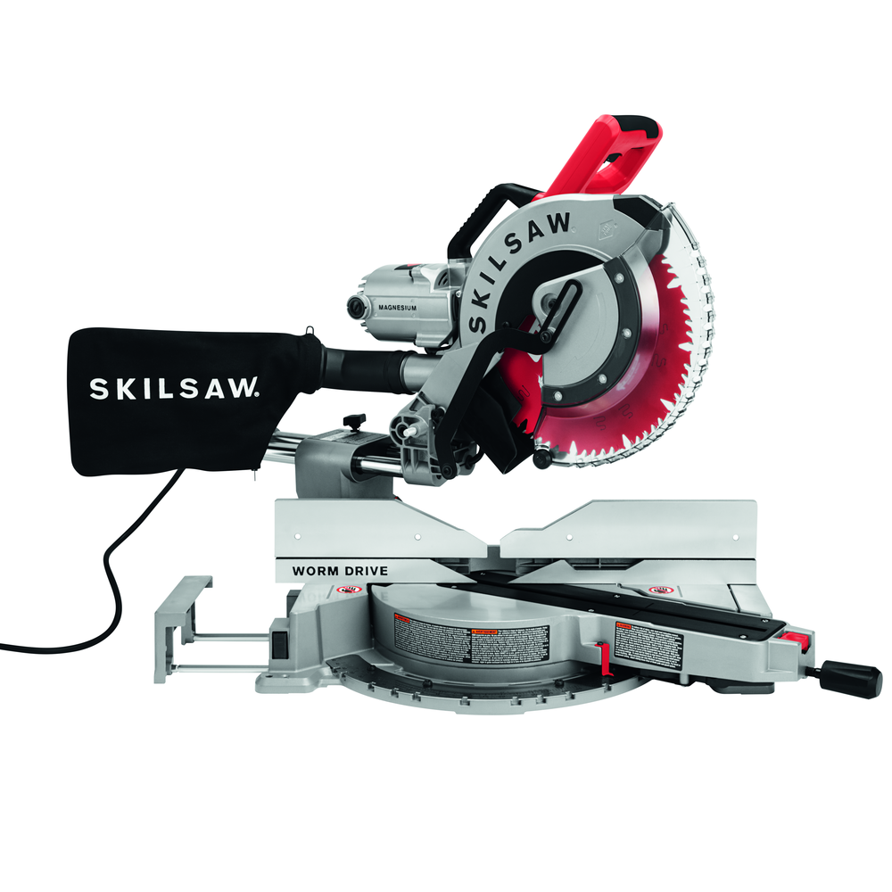 SKIL 12″ Worm Drive Dual Bevel Sliding Miter Saw with 2 Additional Blades - Ascmtools