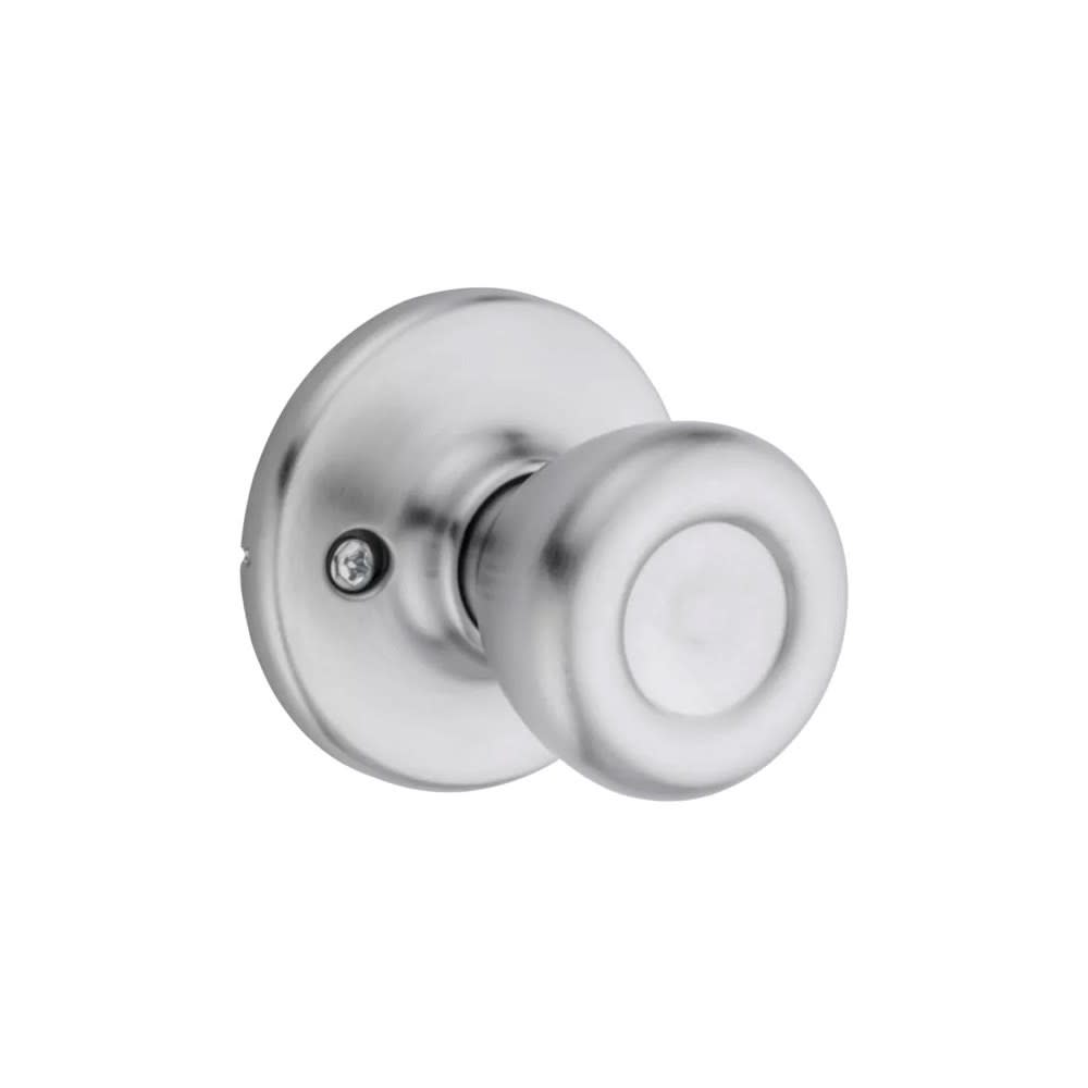 Kwikset Satin Chrome Hall/Closet Tylo Passage Door Knob Set - Ascmtools