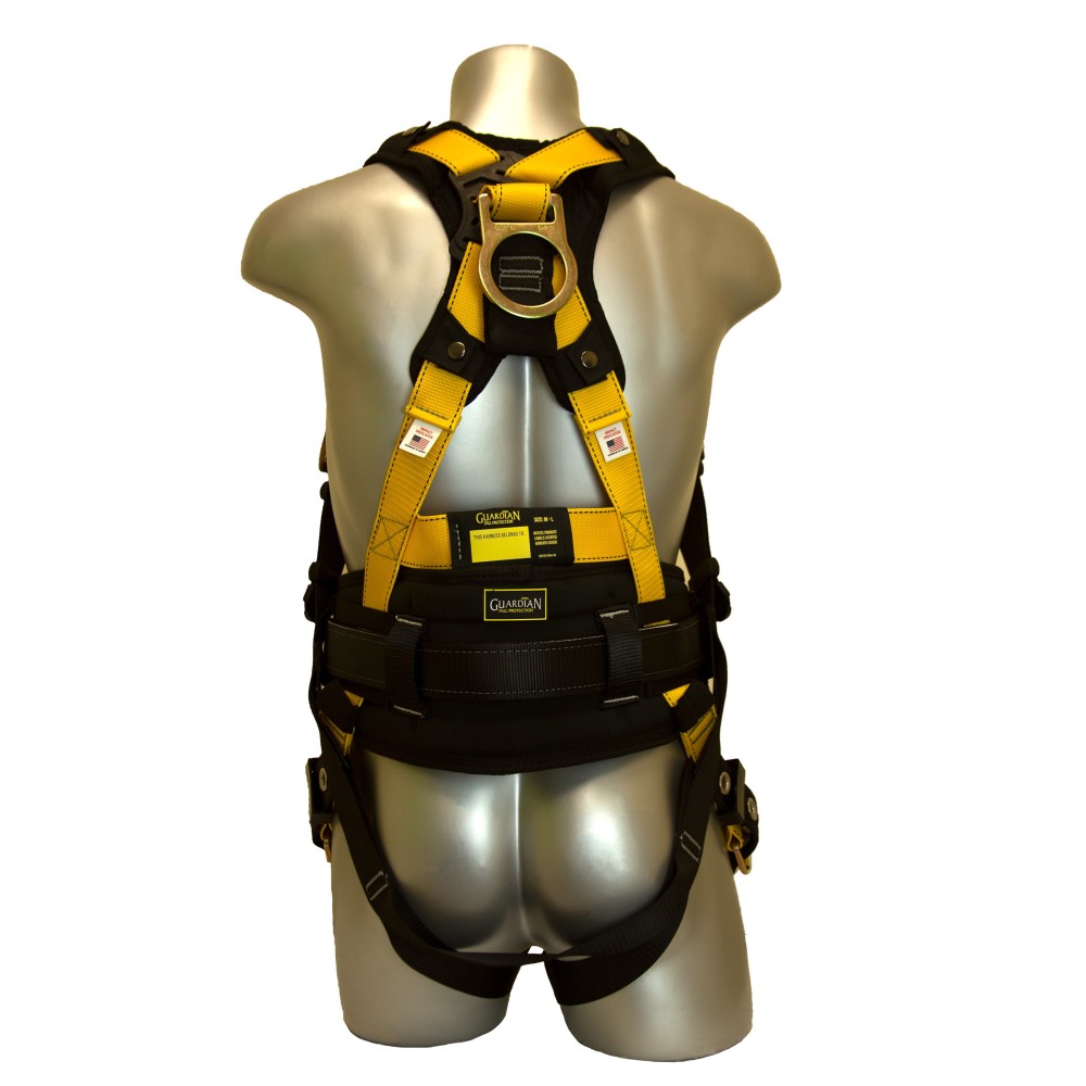 Guardian Fall Protection M-L Series 3 Full-Body Harness with Chest PT - Ascmtools