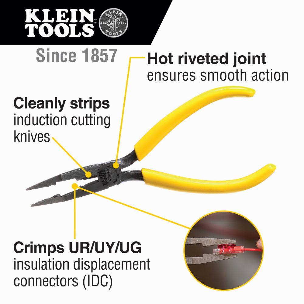 Klein Tools Connector Crimping Long-Nose Pliers - Ascmtools