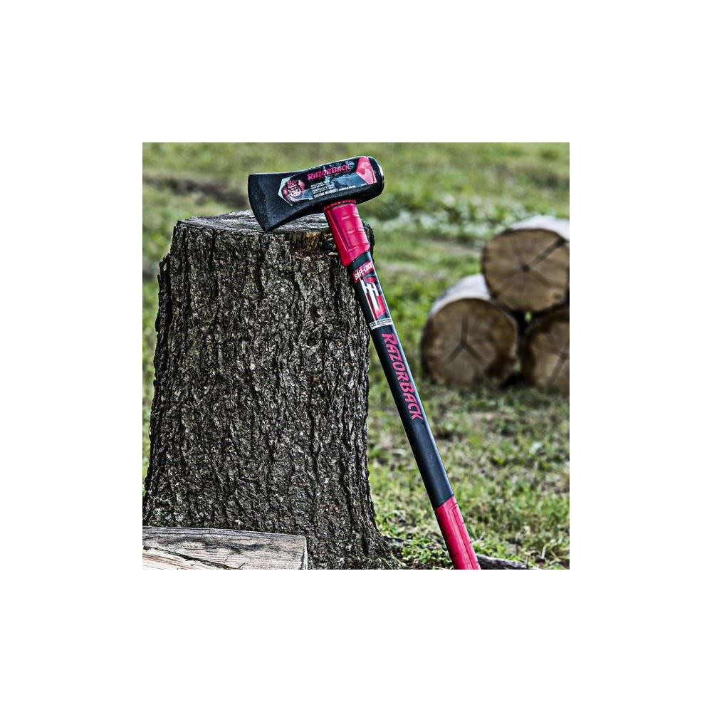 Razorback 8 Lbs Steel Head Splitting Maul with 34 In. Fiberglass Handle - Ascmtools