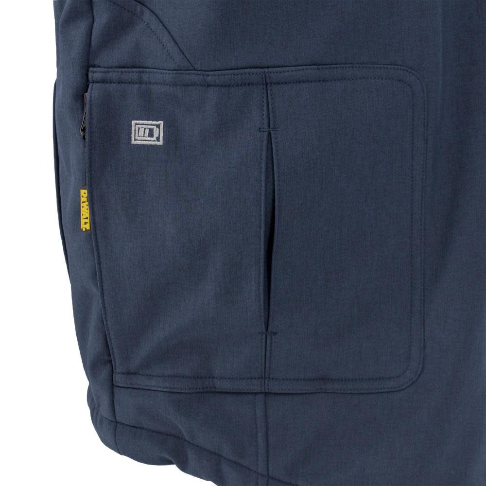 DEWALT Mens Heated Kit Soft Shell Vest with Sherpa Lining Navy 3X - Ascmtools
