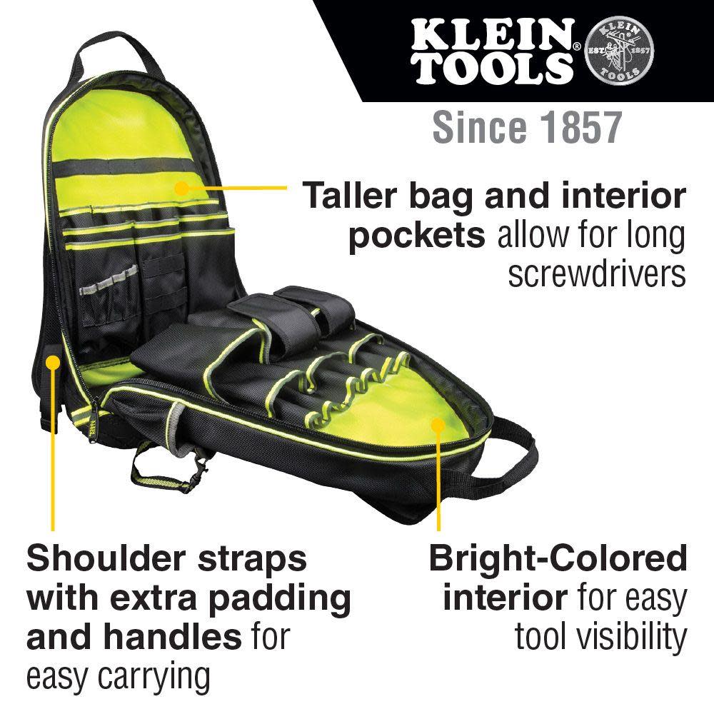 Klein Tools Tradesman Pro High Visibility Backpack - Ascmtools