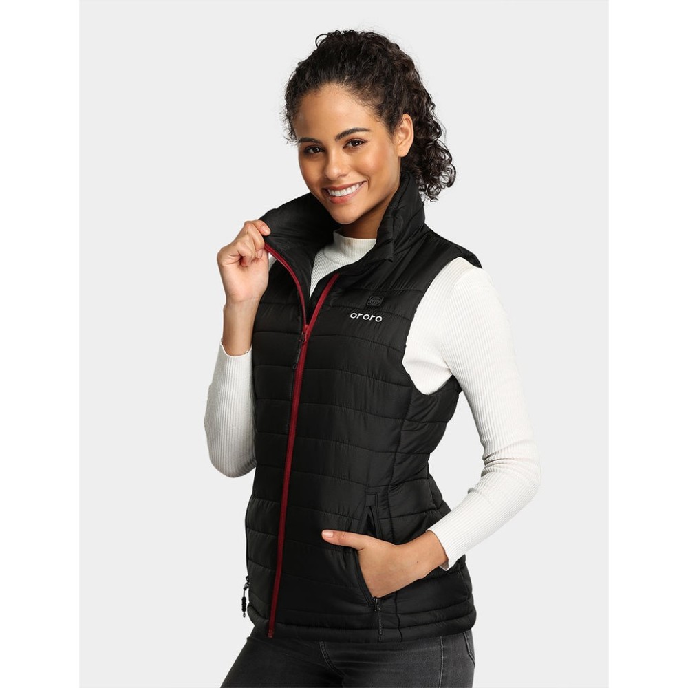 ORORO Womens Black Classic Heated Vest Kit Large - Ascmtools